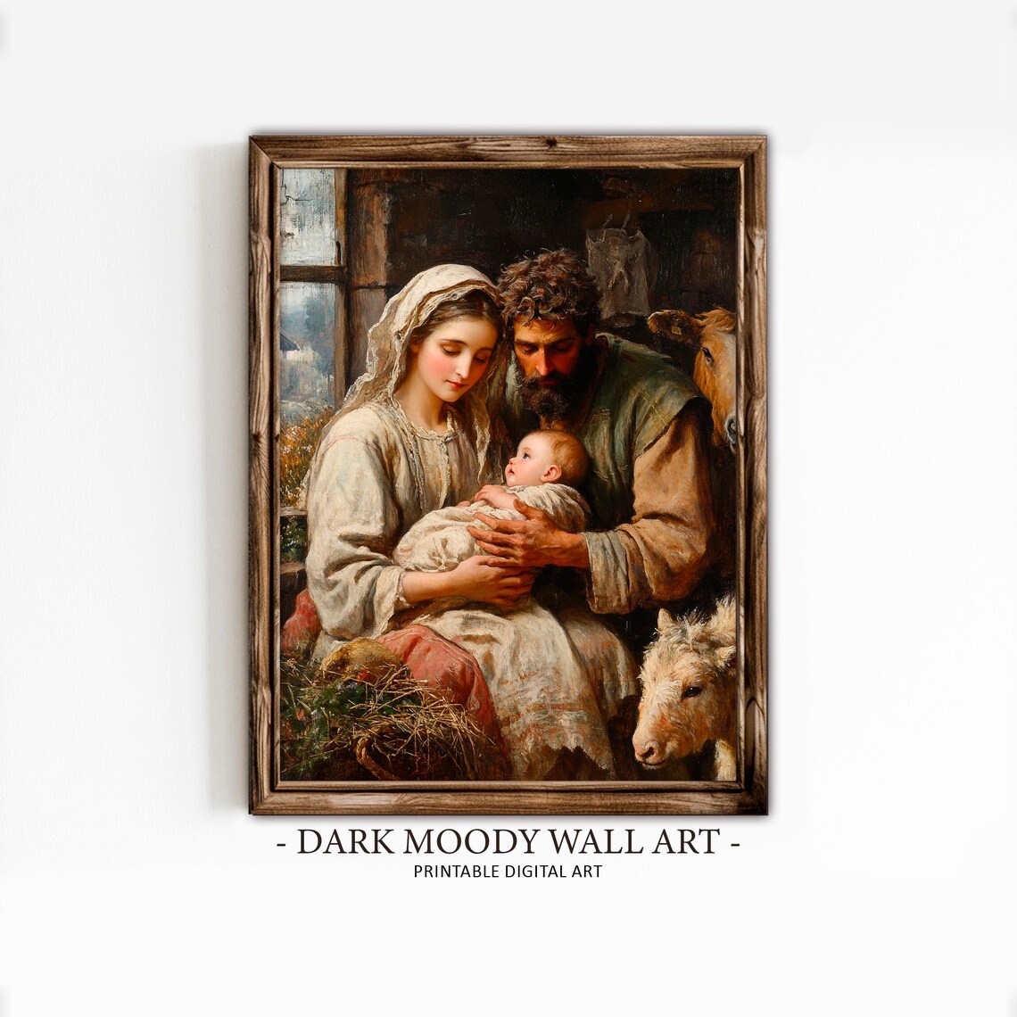 Holy Family With Baby Jesus, Vintage Christian Art Print - Image 2