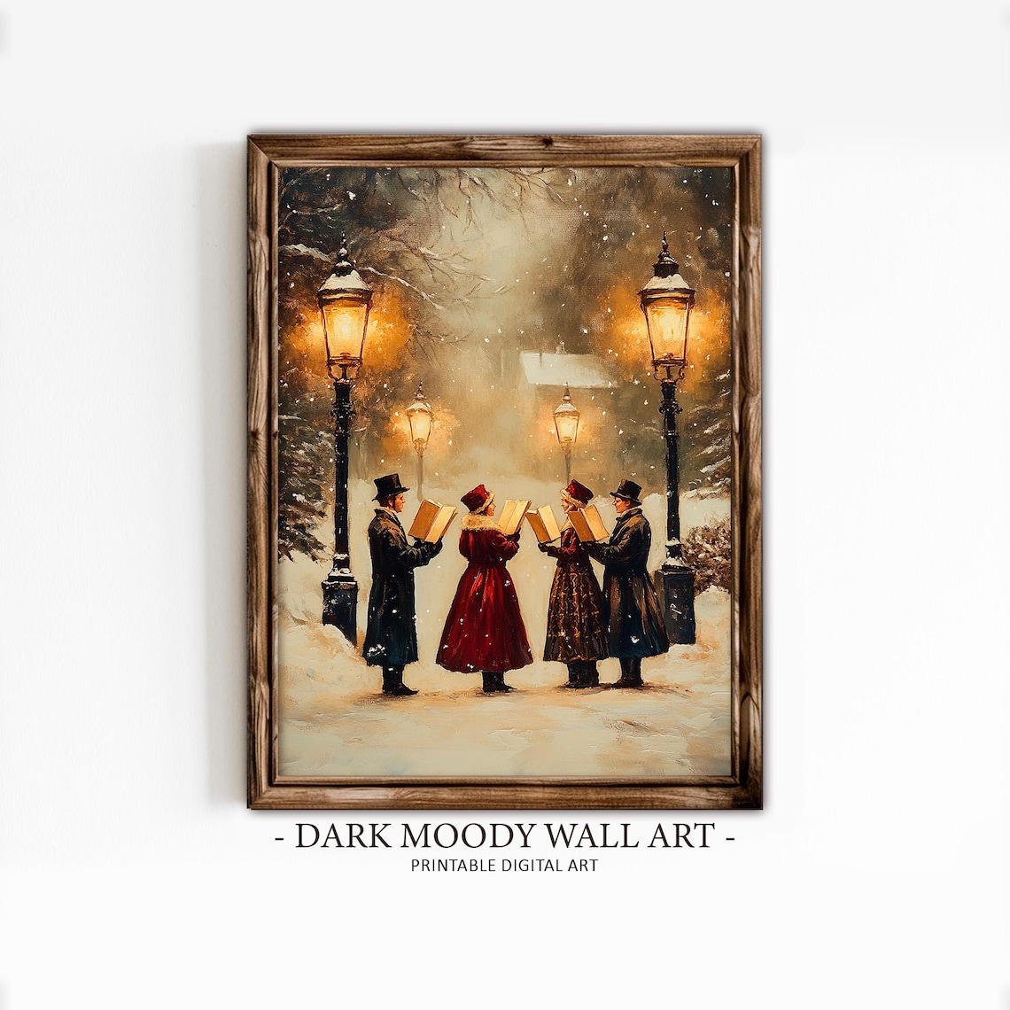 Christmas Carolers Vintage Christmas Wall Art