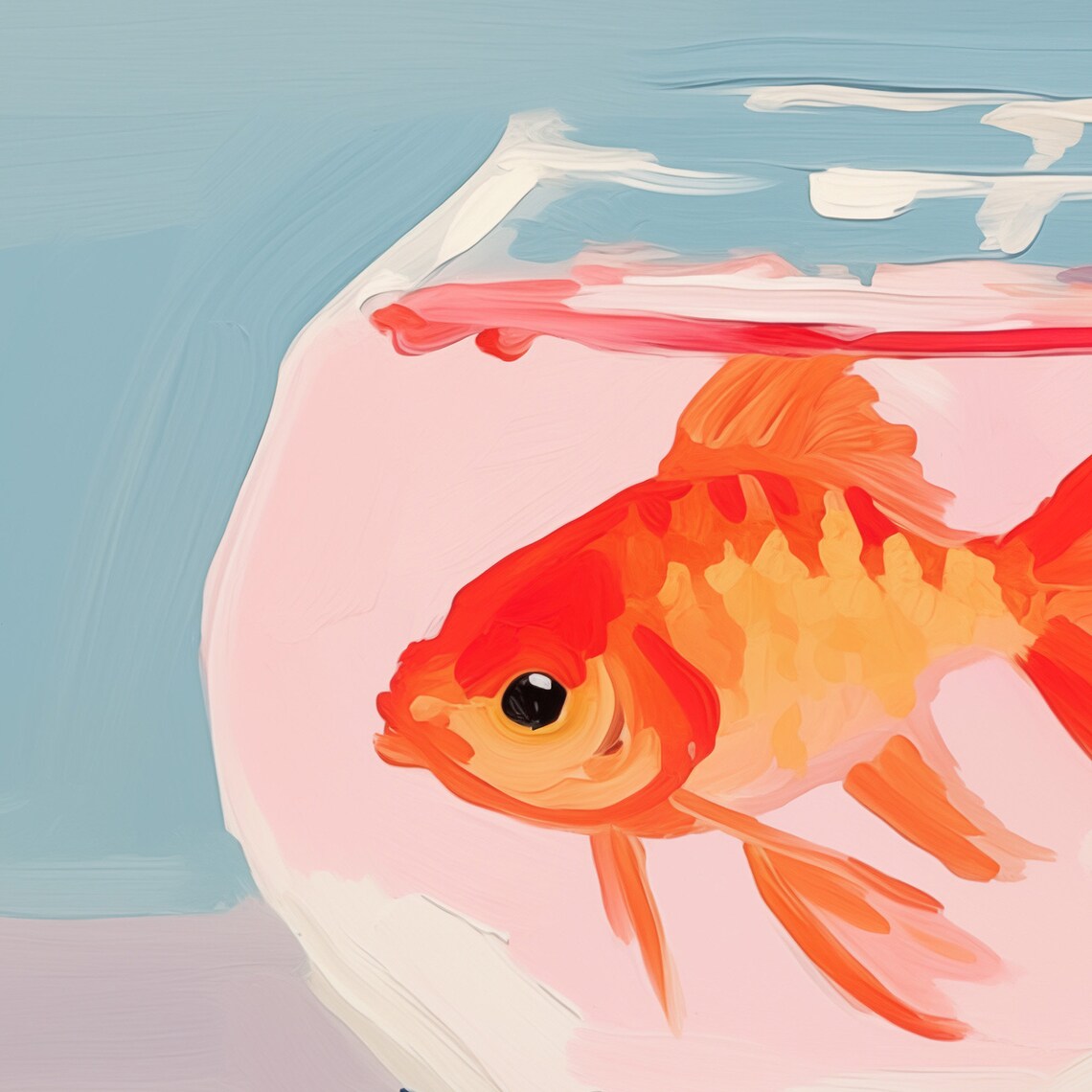 Gold Fish Print, Cute Girly Preppy Wall Art