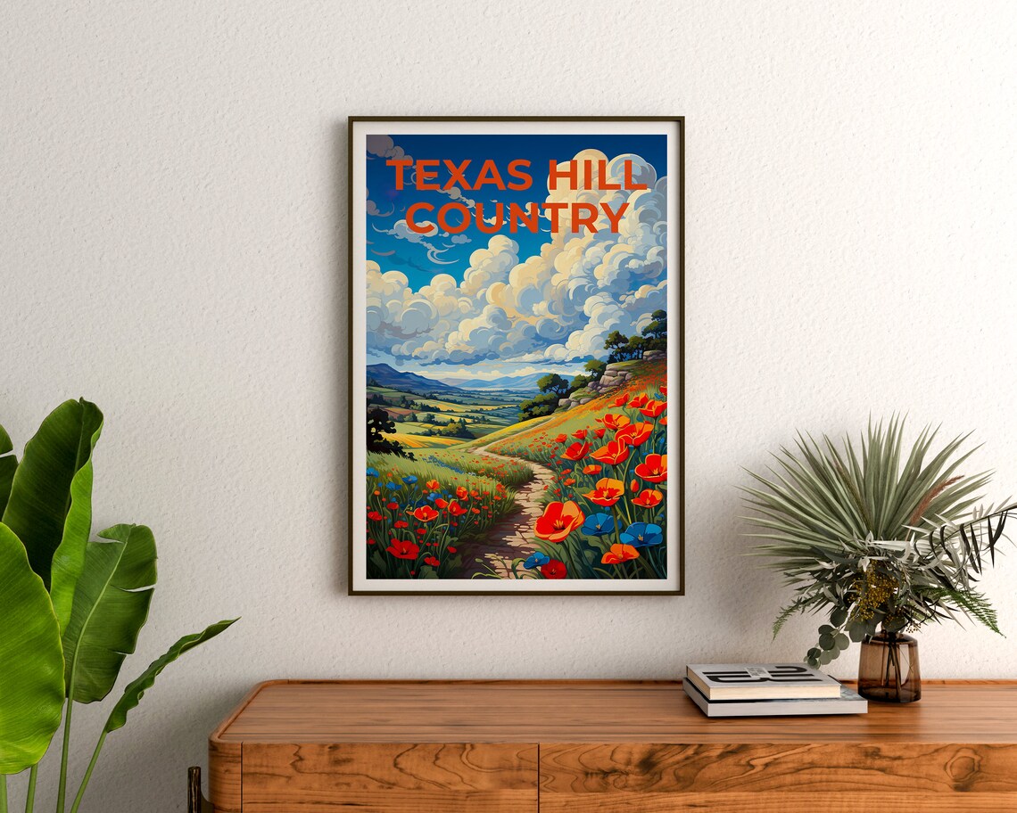 Texas Hill Country Travel Poster, Flower Poster - Image 3