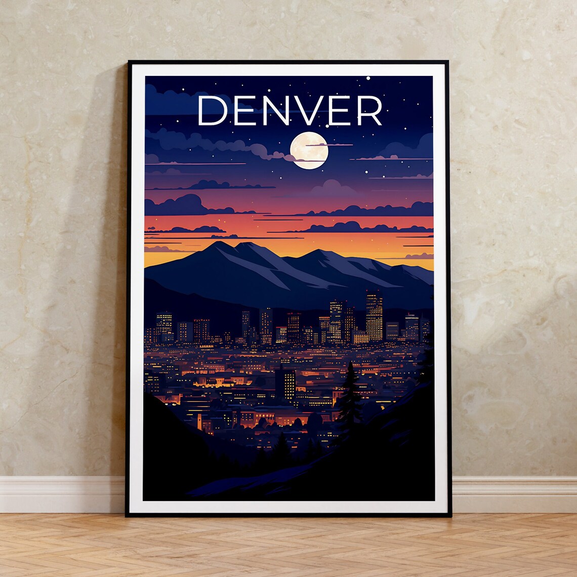 Denver Travel Poster, Colorado City Art Print