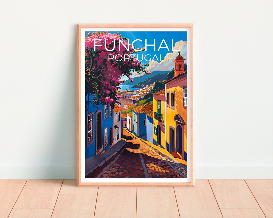 Funchal Travel Poster, Portugal Wall Art Print - Image 4