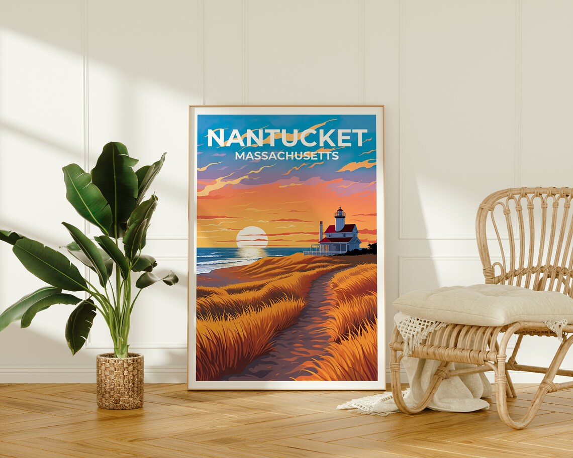 Nantucket Travel Poster, Massachusetts Art Print - Image 2