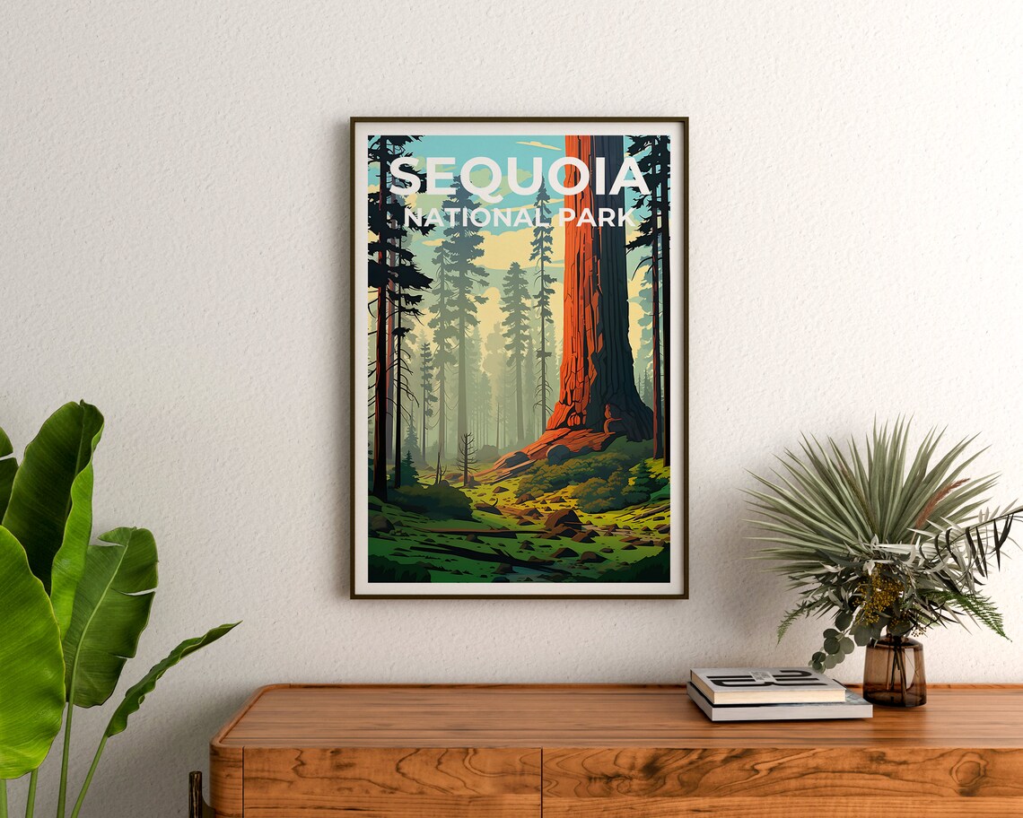 Sequoia California Travel Poster, Nature Art Print - Image 3