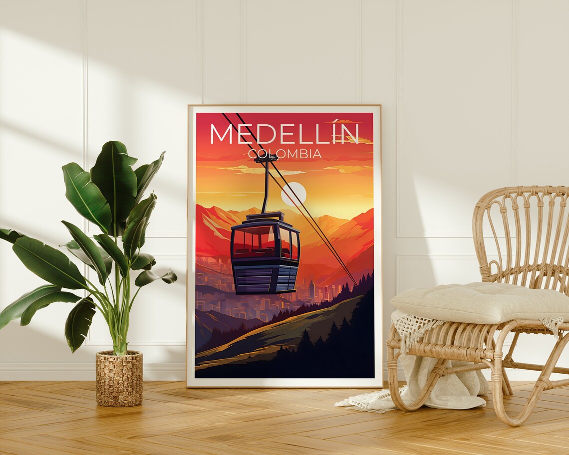 Medellin Travel Poster, Colombia City Art Print - Image 3