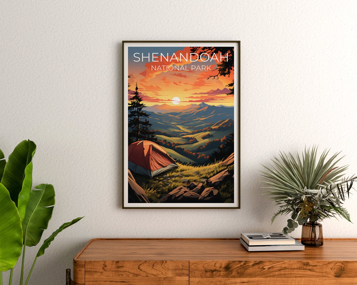Shenandoah Travel Poster, Virginia Nature Art Print - Image 3