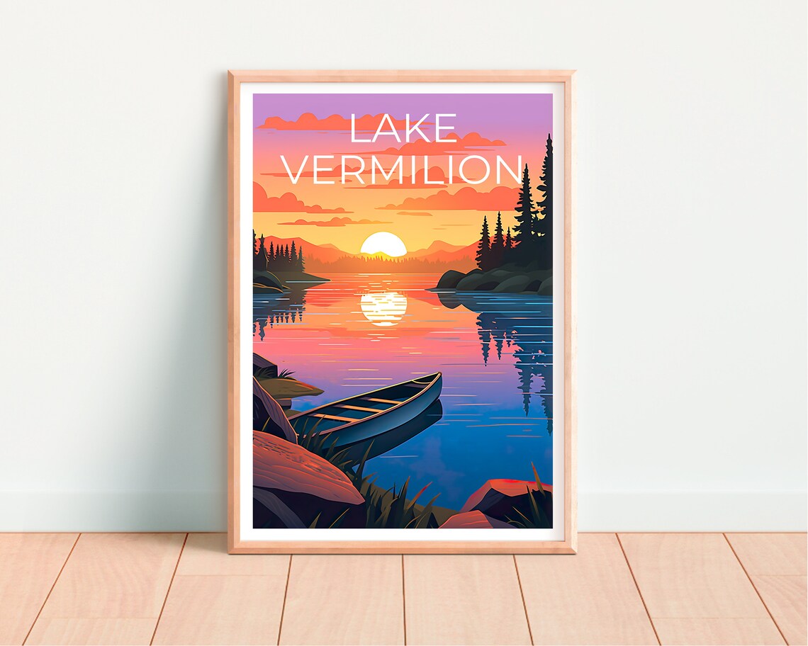 Lake Vermilion, Minnesota Travel Poster Print - Image 4