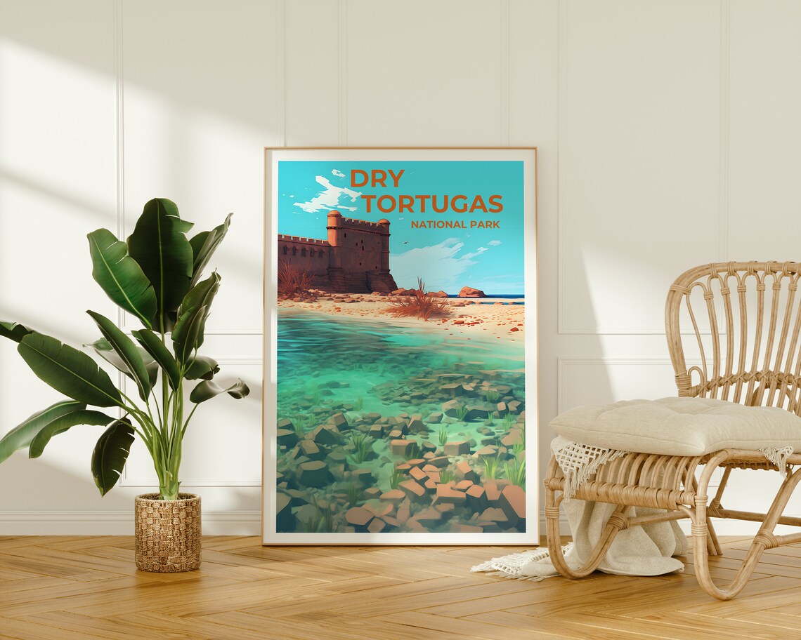 Dry Tortugas, Florida Travel Poster, Fort Jefferson - Image 2
