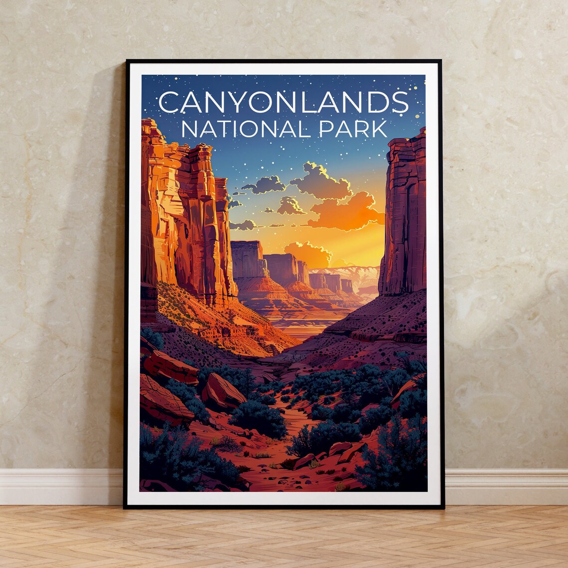 Canyonlands National Park Travel Poster, Utah Art