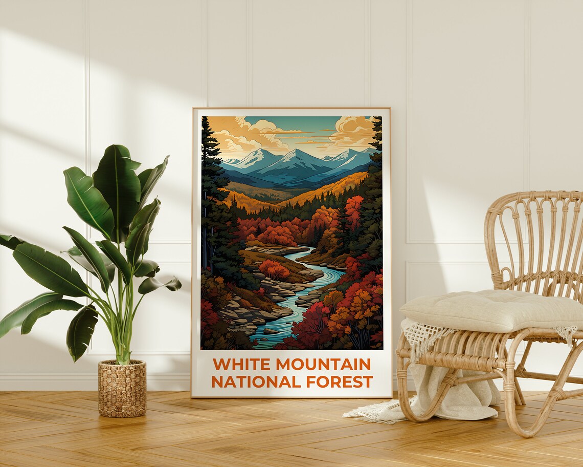 White Mountain Forest Travel Poster, New Hampshire - Image 2