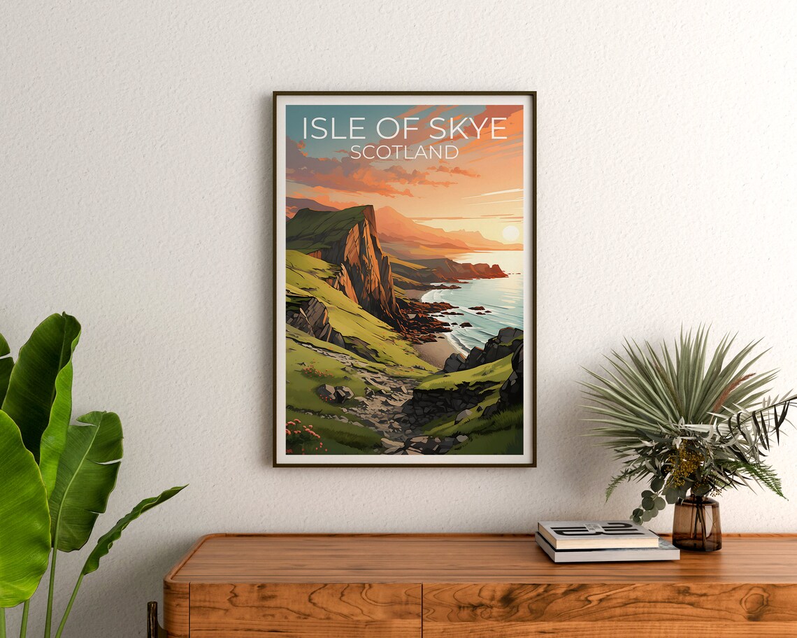 Isle Of Skye Scotland Travel Poster, Wall Art - Image 3