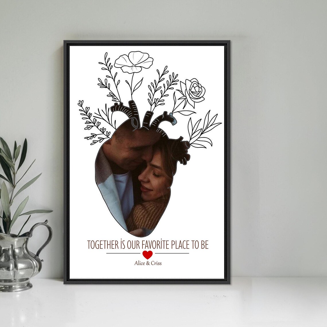 Together Is Our Favorite Place To Be Couples Love Quote Poster