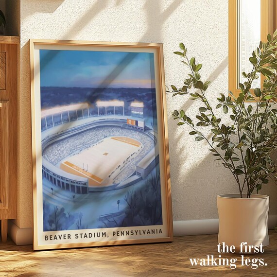 Beaver Stadium Pennsylvania Snowy Football Game Day Winter Sport Poster
