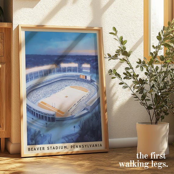 Beaver Stadium Print Penn State Football Snowy Game Day Art