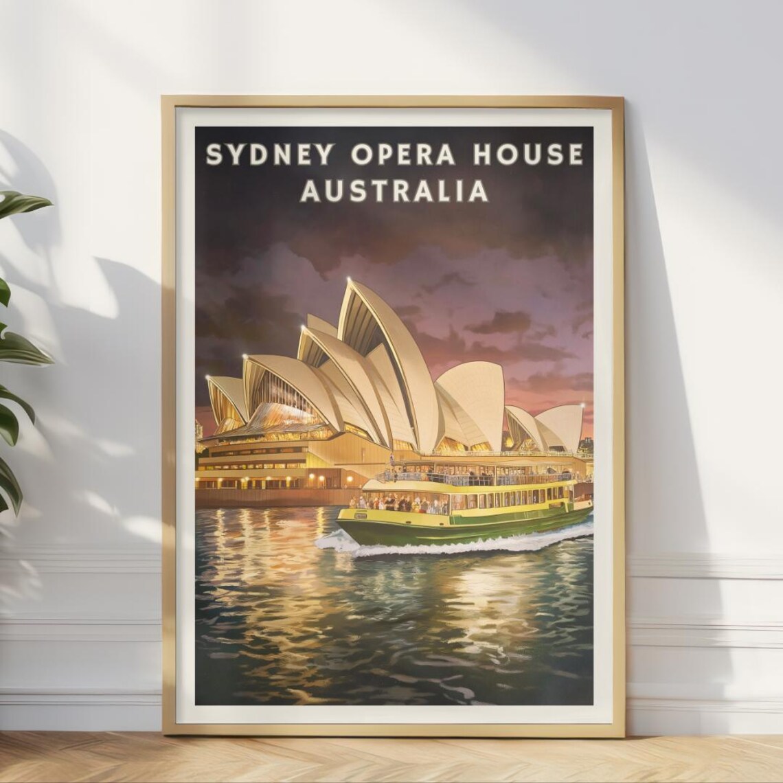 Sydney Opera House, Australia Harbor Travel Poster
