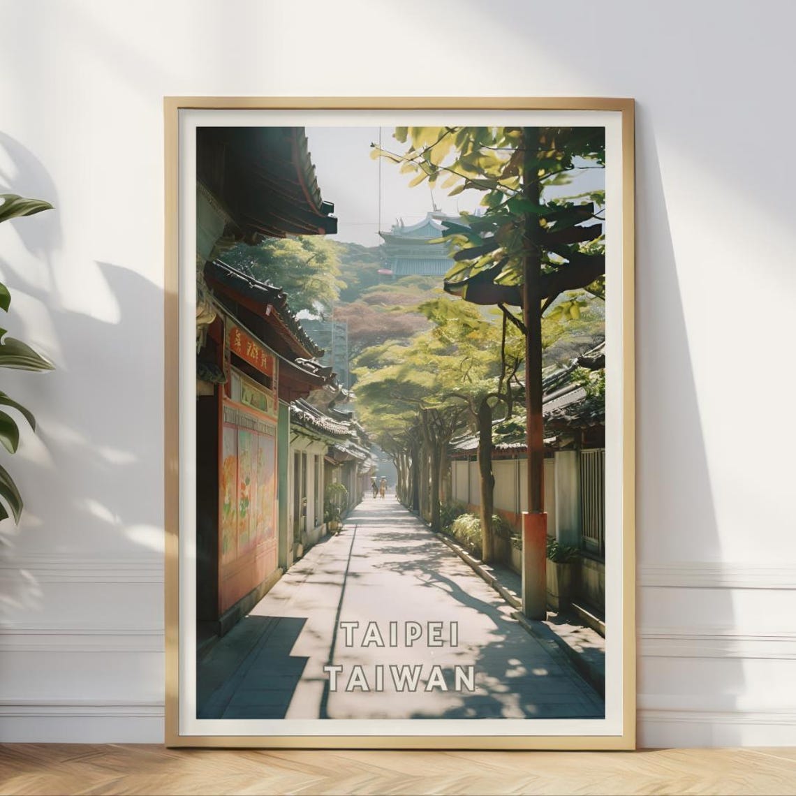 Taipei Taiwan Poster East Asia Taiwan Travel Print Taiwanese Decor Taiwan City Skyline Wall Art Asian Urban Decor For Home Or Office