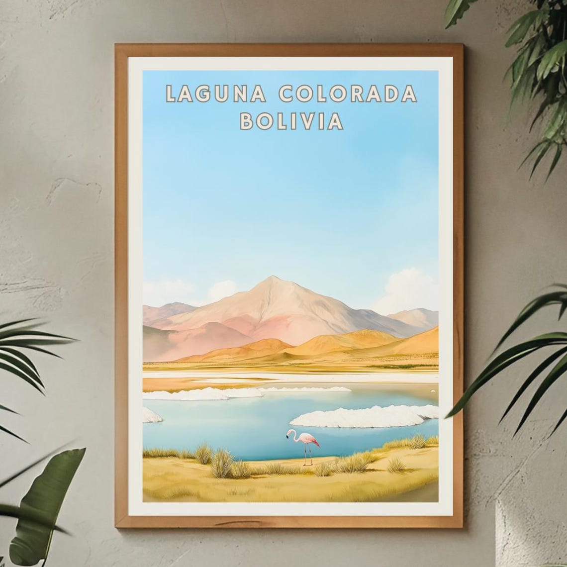 Laguna Colorada Bolivia Poster Flamingo Lake Wall Art Altiplano Landscape Print South America Travel Decor Nature Scene Desert Home Art - Image 2