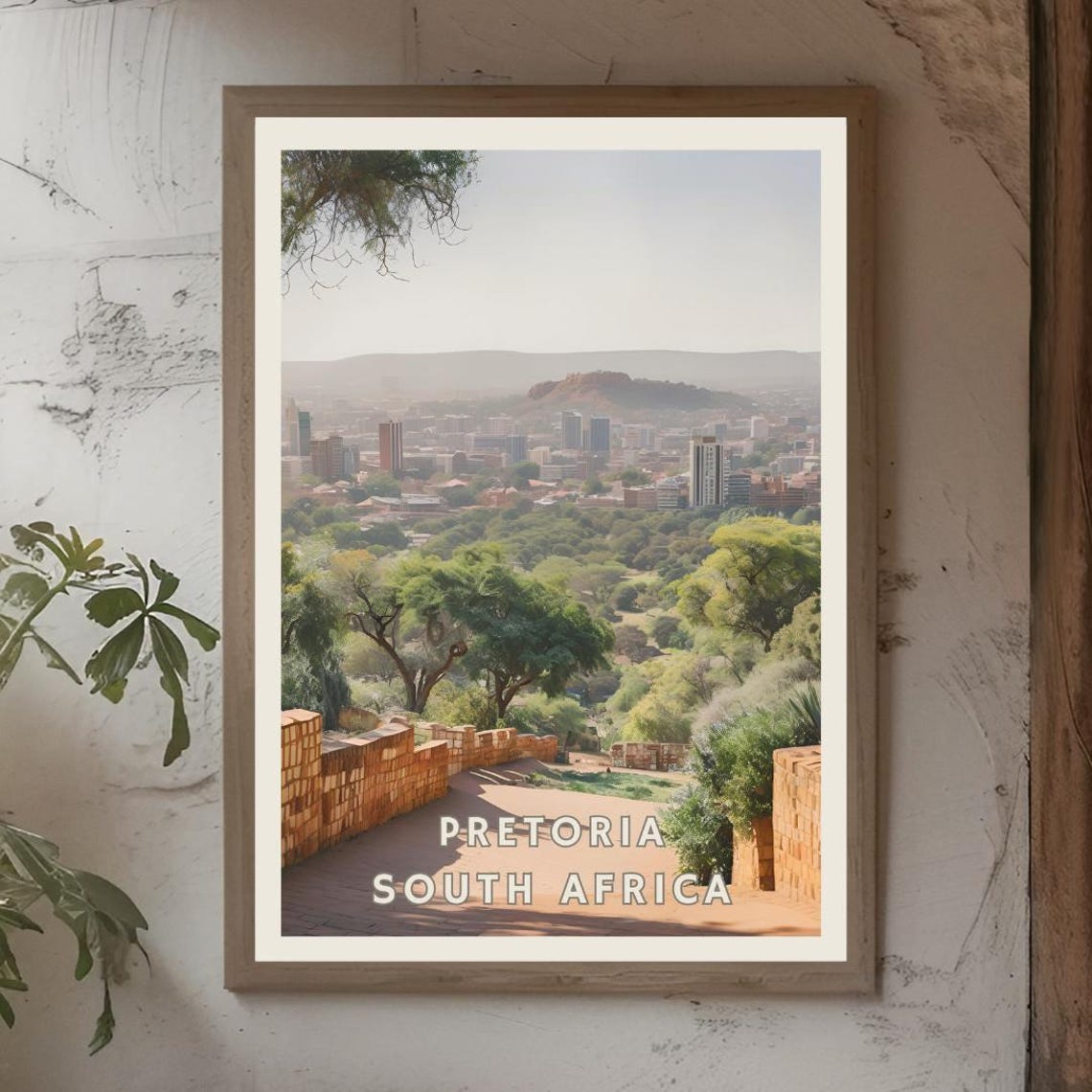 Pretoria South Africa Poster Jacaranda Cityscape Art Gauteng Province Urban And Natural Beauty South Africa Travel Wall Art Decor - Image 2