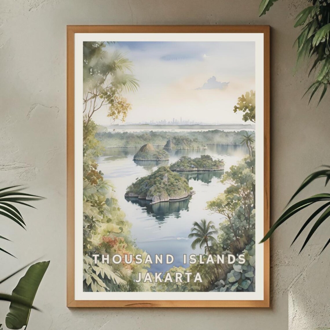 Thousand Islands Jakarta Travel Poster, Tropical Nature - Image 3