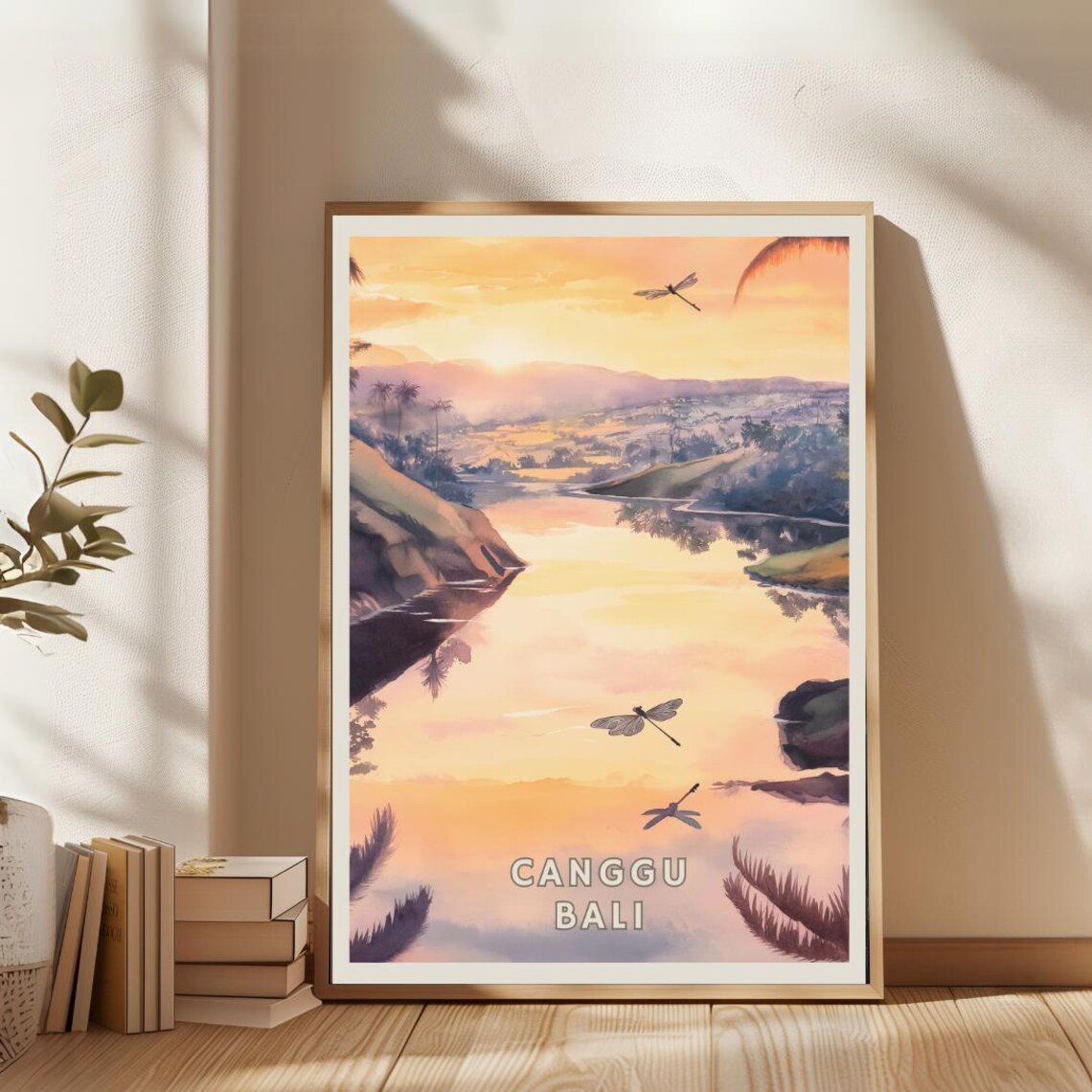 Canggu Bali Travel Poster, Tropical River Landscape - Image 2