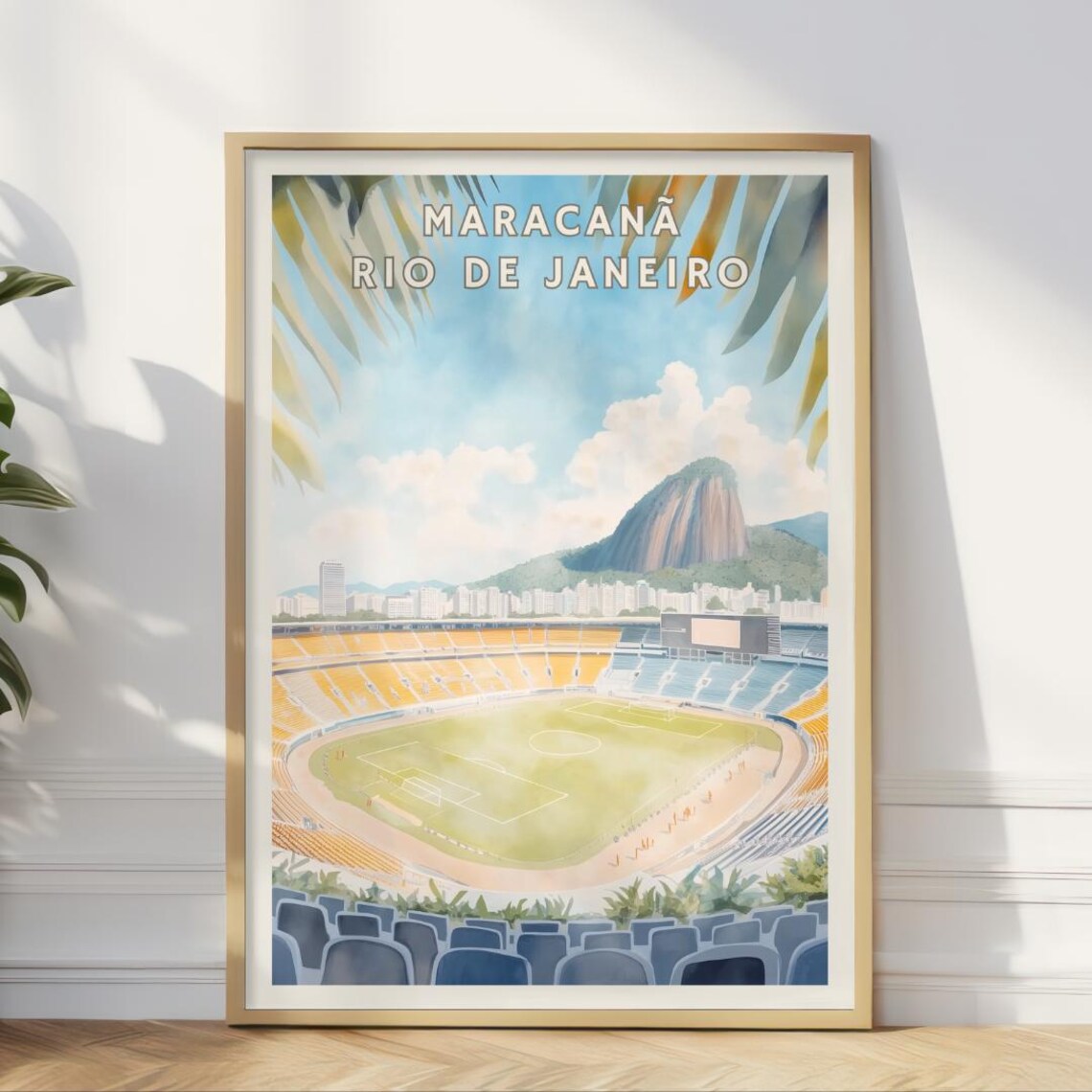 Maracanã Rio De Janeiro Travel Poster, Stadium