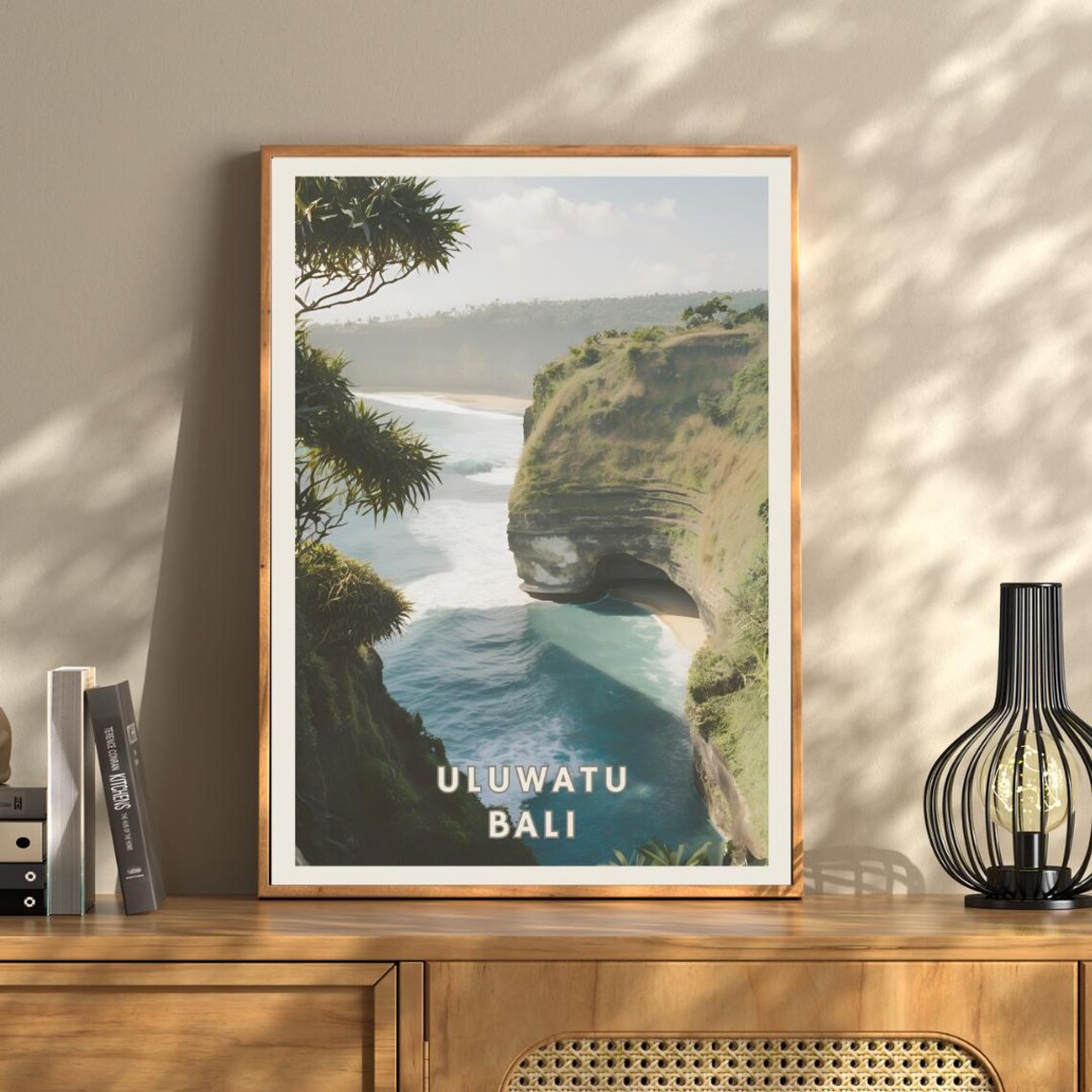 Uluwatu Bali Travel Poster, Tropical Cliffside Ocean - Image 3