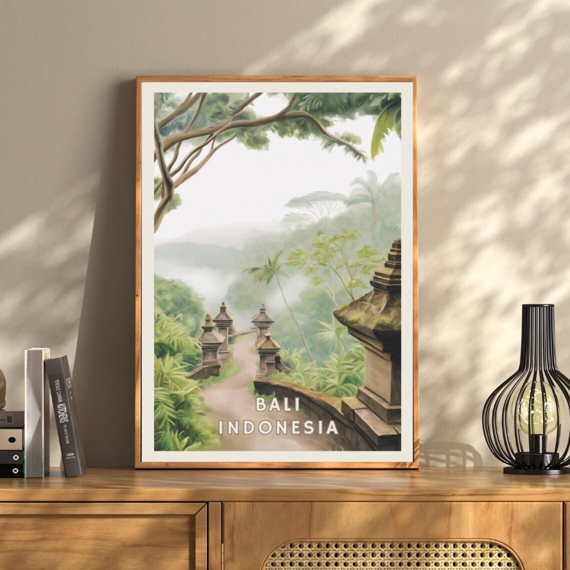 Bali Indonesia Poster, Tropical Jungle Temple - Image 3