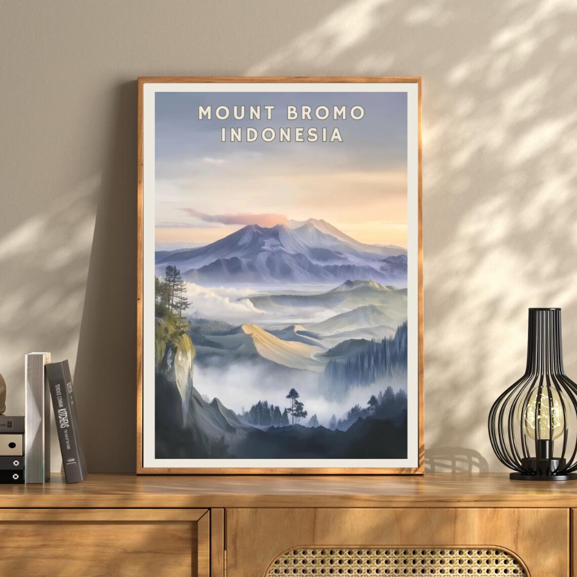 Mount Bromo Indonesia Sunrise Over Volcanic Caldera and Sea of Sand Poster - Image 3