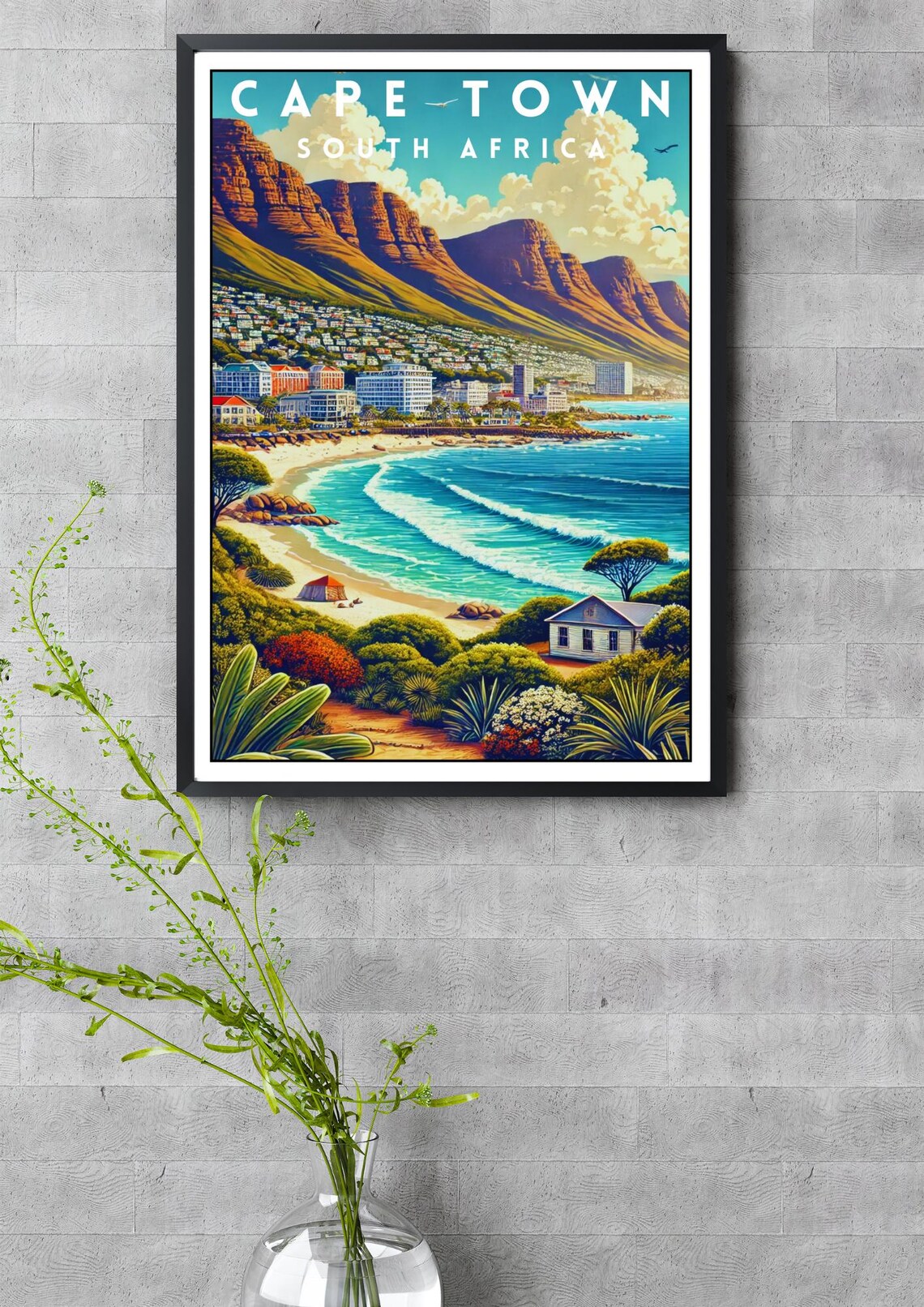 Cape Town South Africa Camps Bay Table Mountain Beach Poster - Image 3
