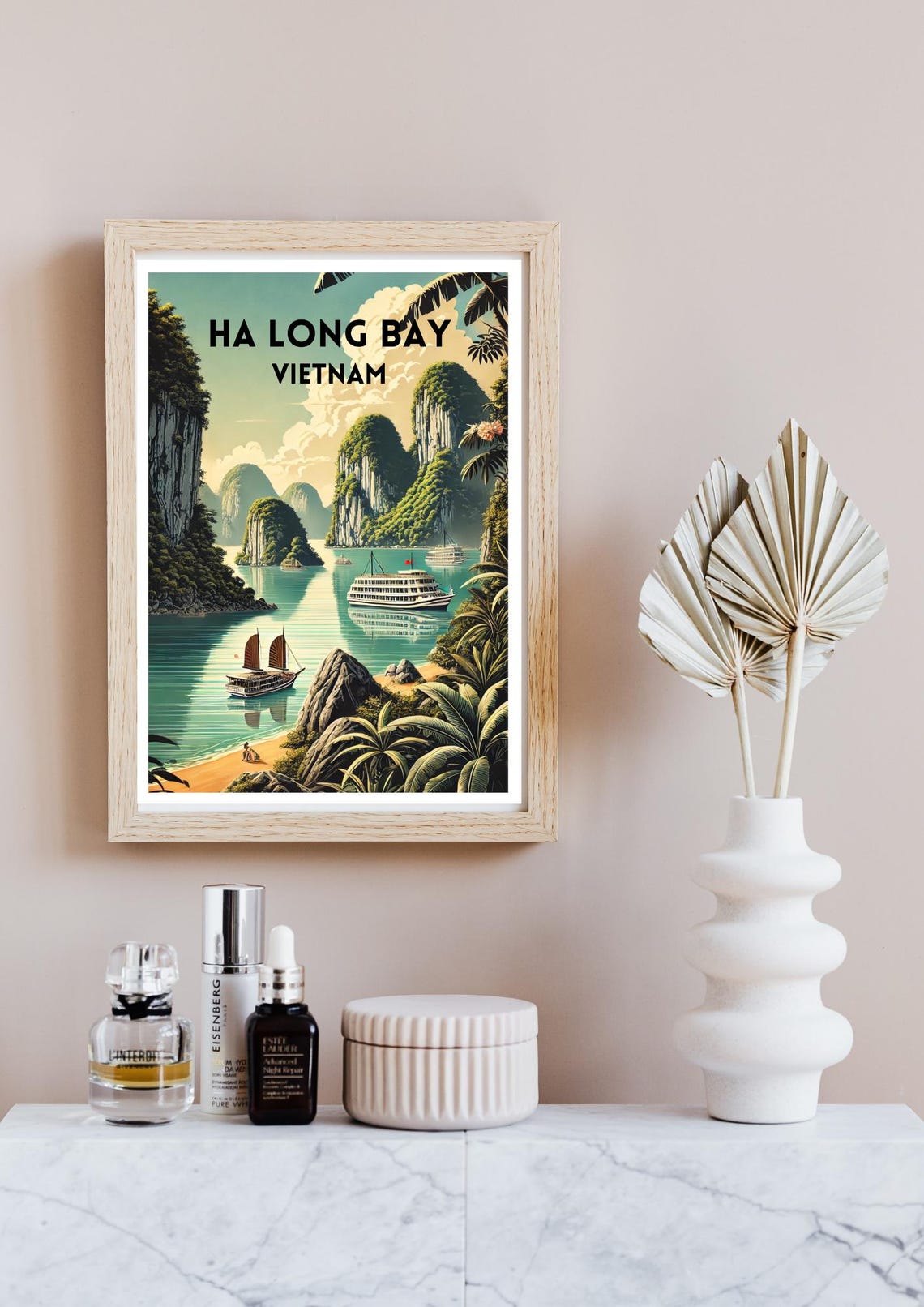 Ha Long Bay Vietnam Travel Poster Vietnam Travel Print Travel Decor Wall Art Ha Long Bay Art Print Illustration Print Modern Home Decor - Image 4