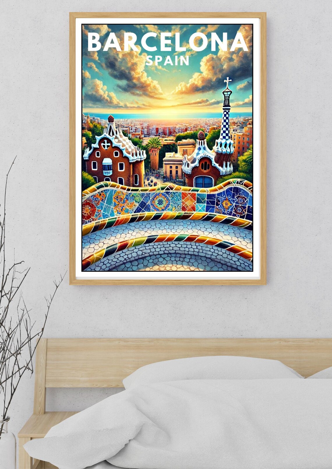 Barcelona Travel Poster, Spanish Cityscape Decor - Image 5