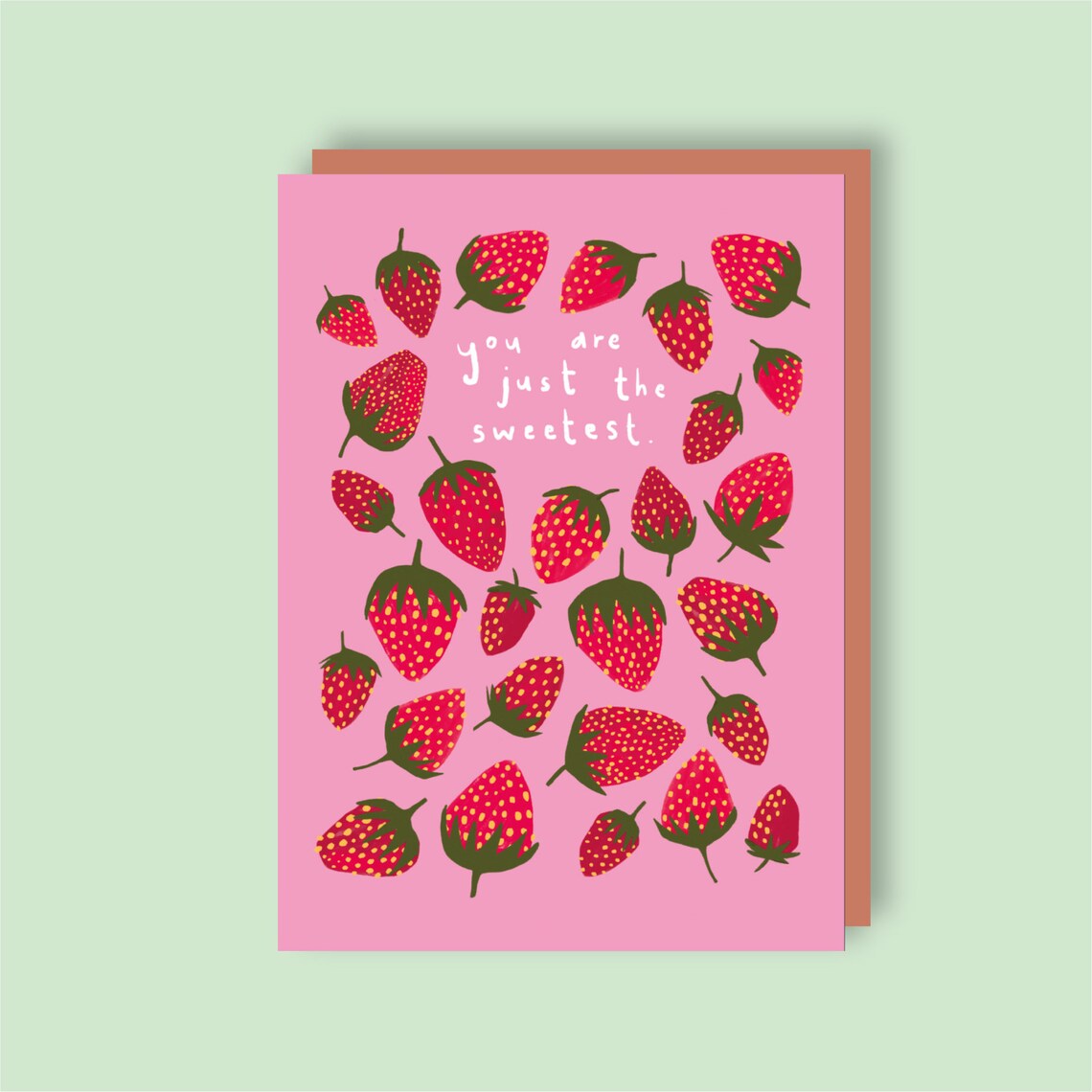 Sweetest Strawberries Art Print, Greeting Card