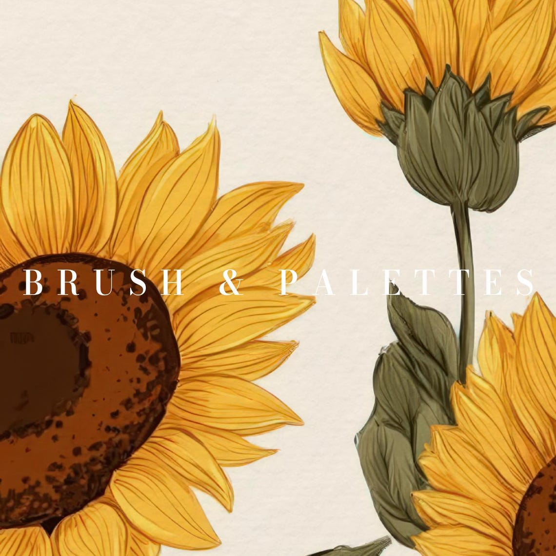 Sunflower Triptych Three Panel Set Bold Yellow Botanical Wall Poster - Image 3