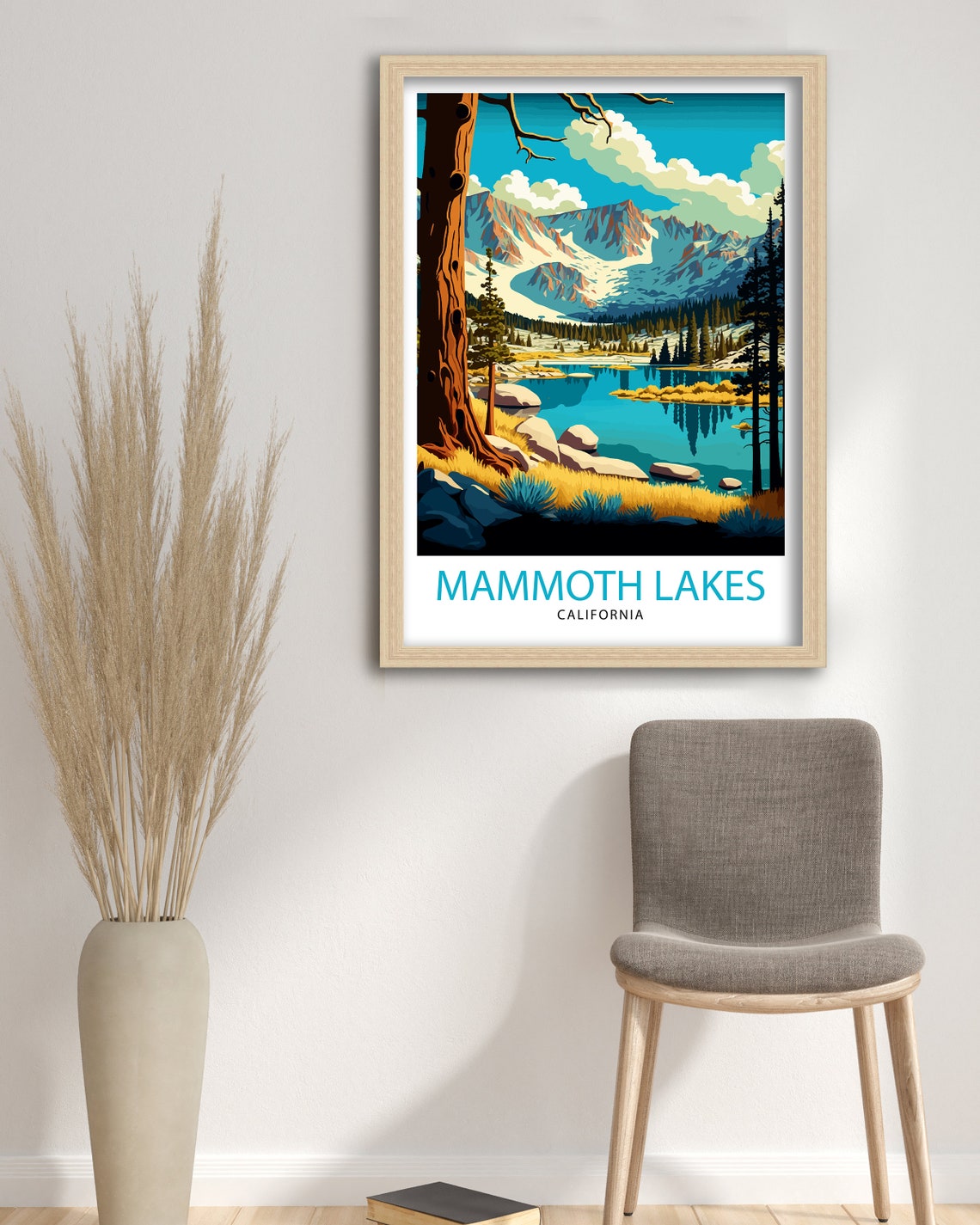 Mammoth Lakes California Alpine Lake Snowy Peaks View Poster - Image 3