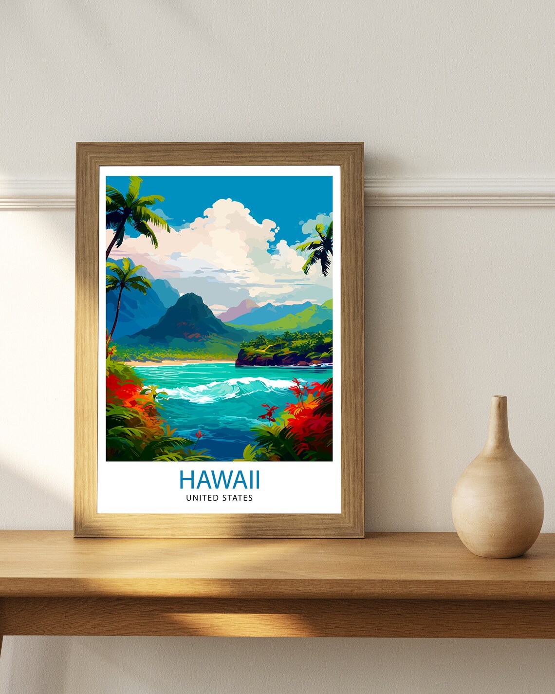 Hawaii Travel Poster, USA Wall Art Print - Image 2