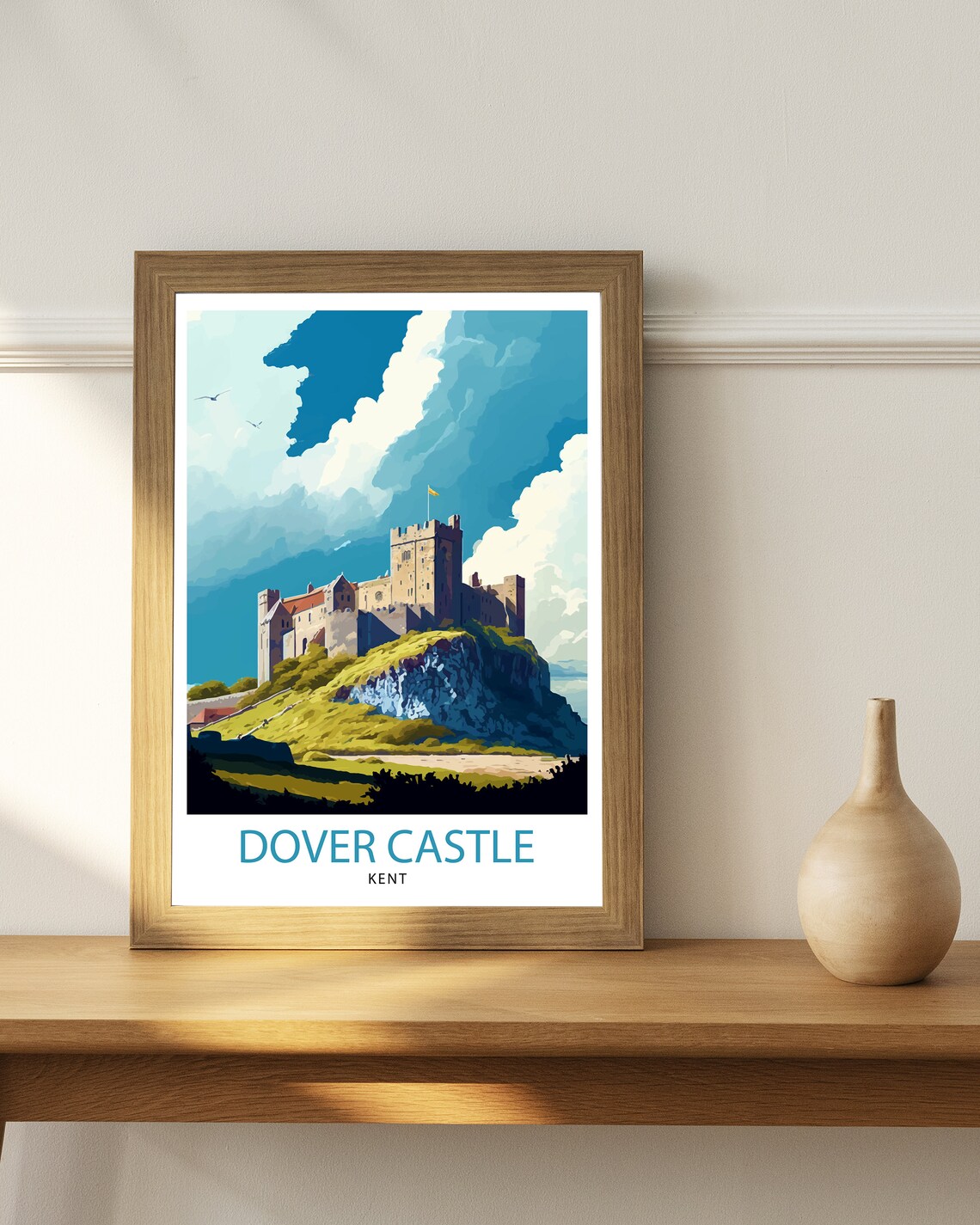 Dover Castle Kent England Historic Fortress Vintage Travel Poster - Image 2