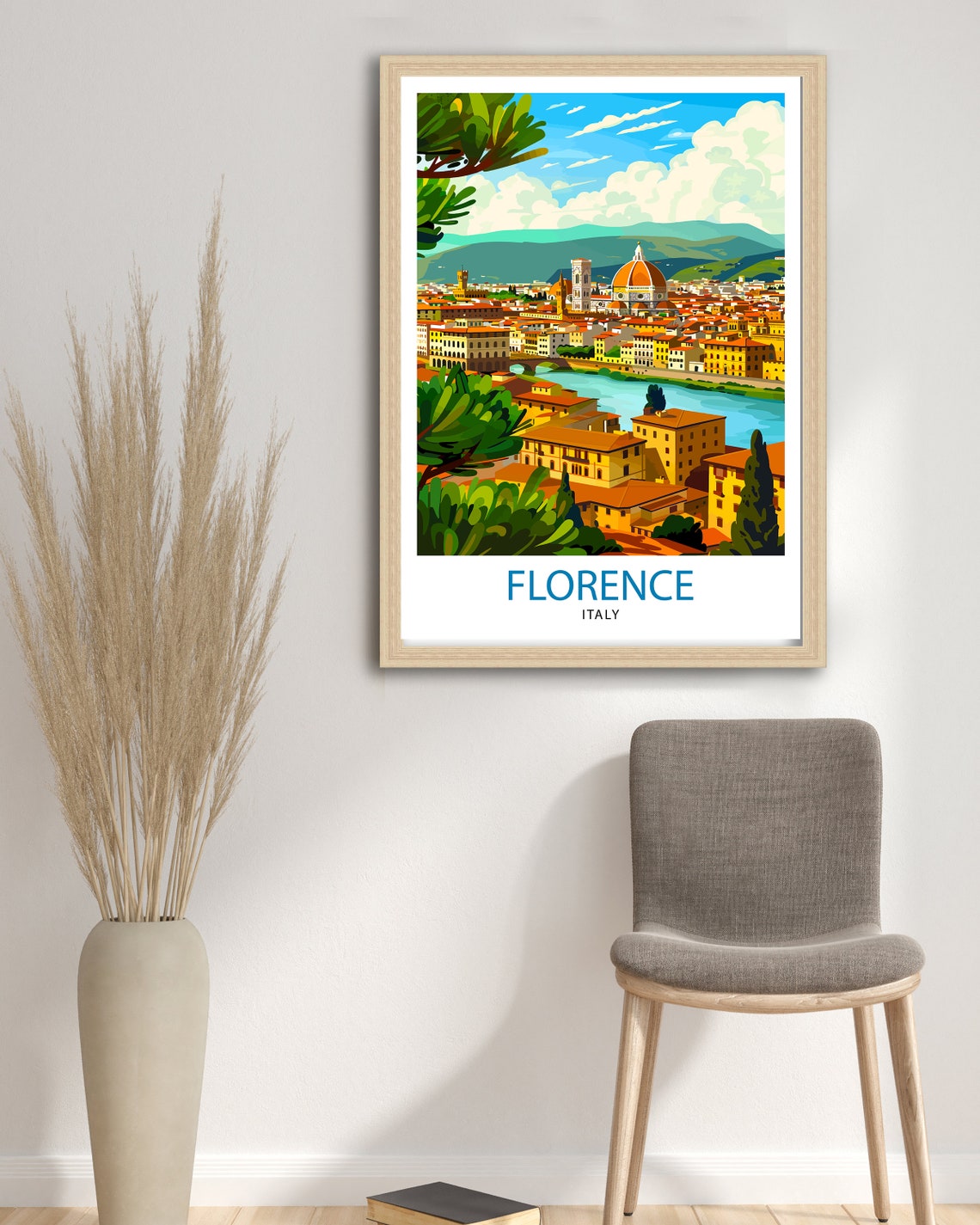 Florence Italy Duomo Cathedral Arno River Tuscan Panorama Poster - Image 2
