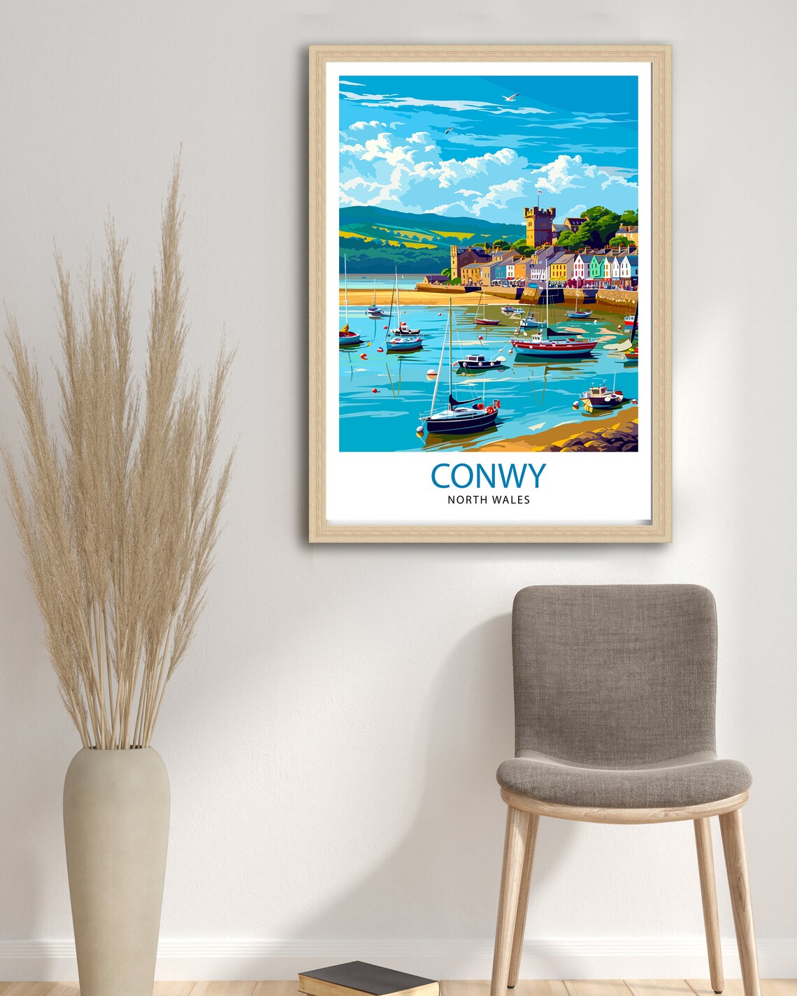 Conwy Castle Travel Poster, Wales Travel Decor - Image 2