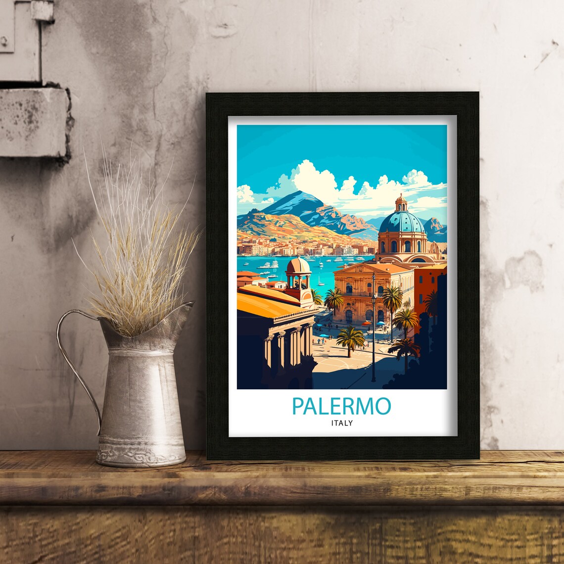 Palermo Italy Travel Poster, Palermo Home Decor - Image 3