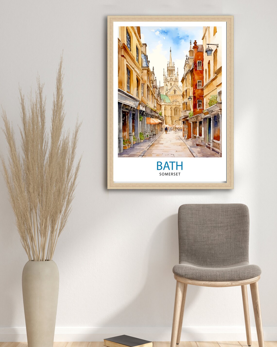 Bath Somerset Travel Poster, England Wall Art - Image 3