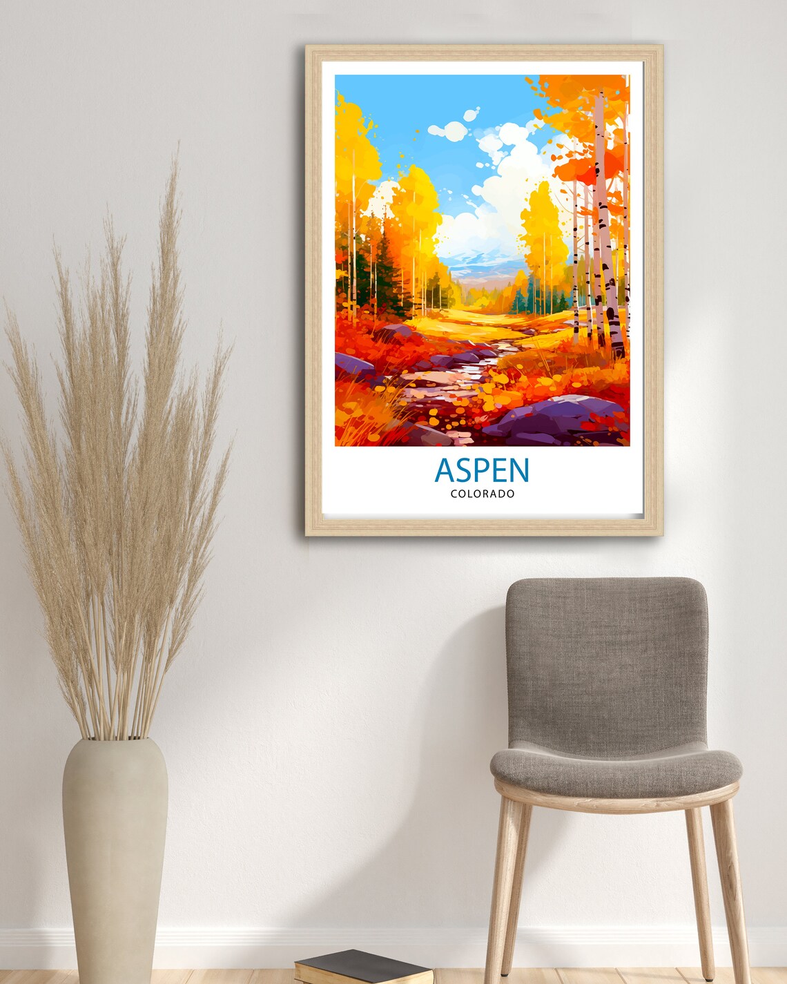 Aspen Colorado Travel Poster, Mountain Town Art Print - Image 3
