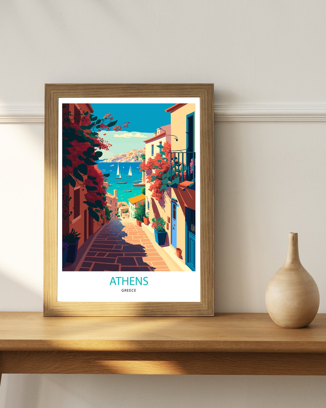 Athens Travel Print Athens Athens Poster Travel Poster Athens Travel Print Greece Athens Wall Art Travel Print Greece Print - Image 3