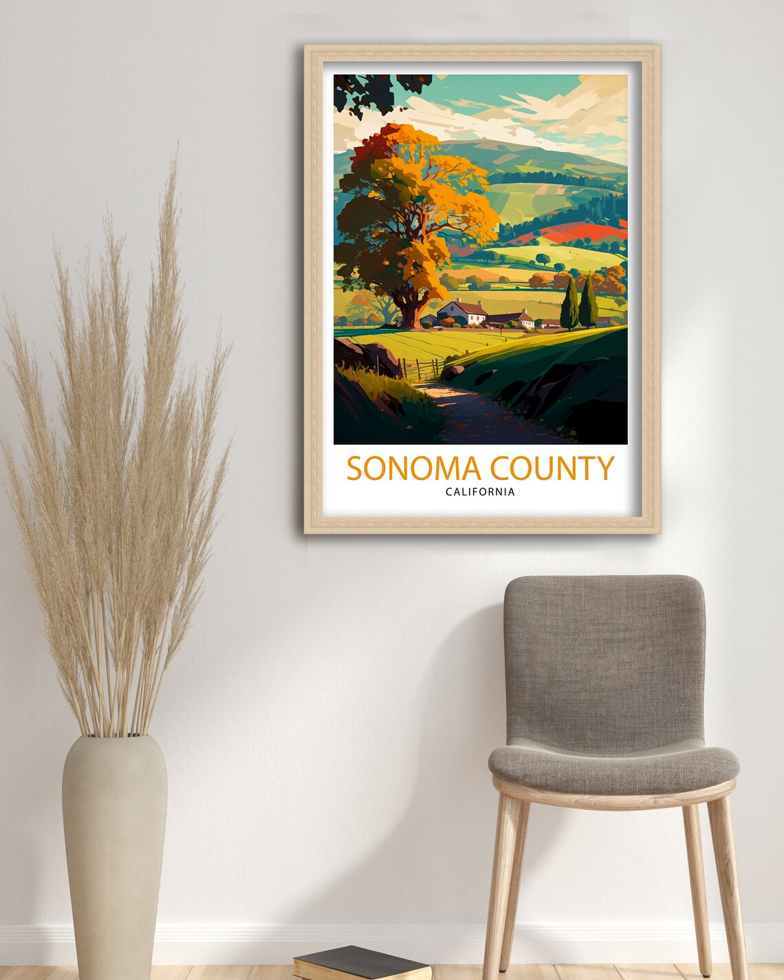 Sonoma California Travel Poster, Sonoma Valley Wall Art - Image 3