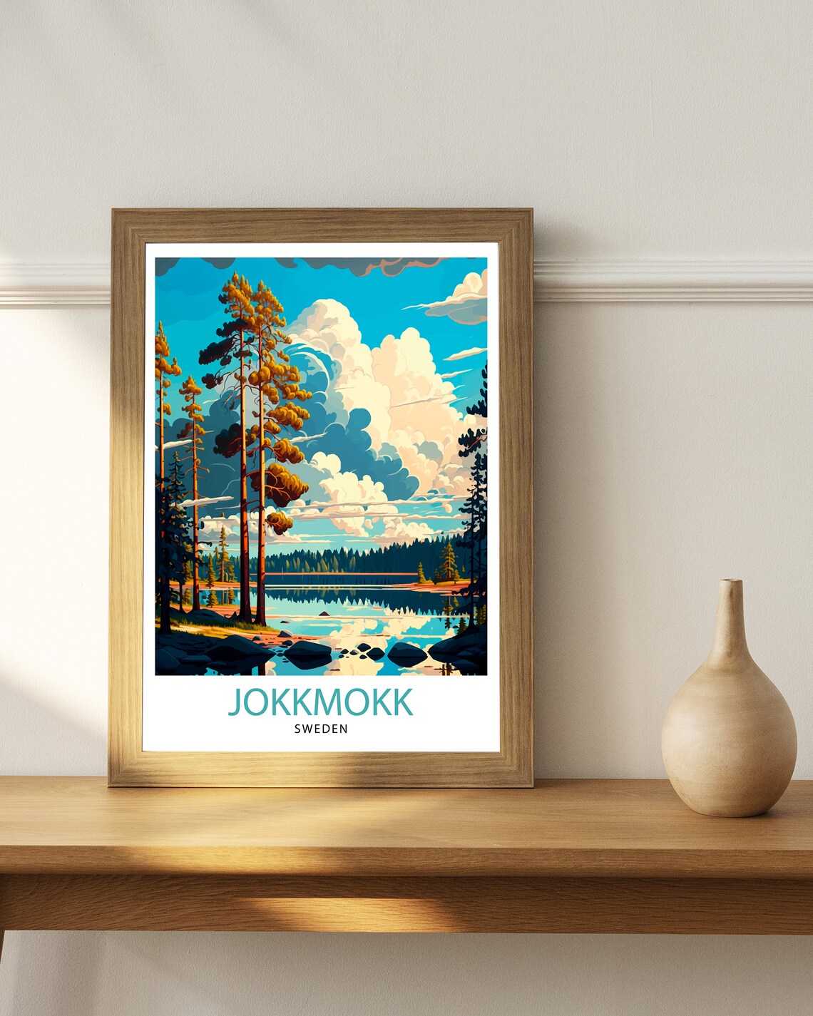 Jokkmokk Sweden Travel Poster, Europe Wall Art - Image 3