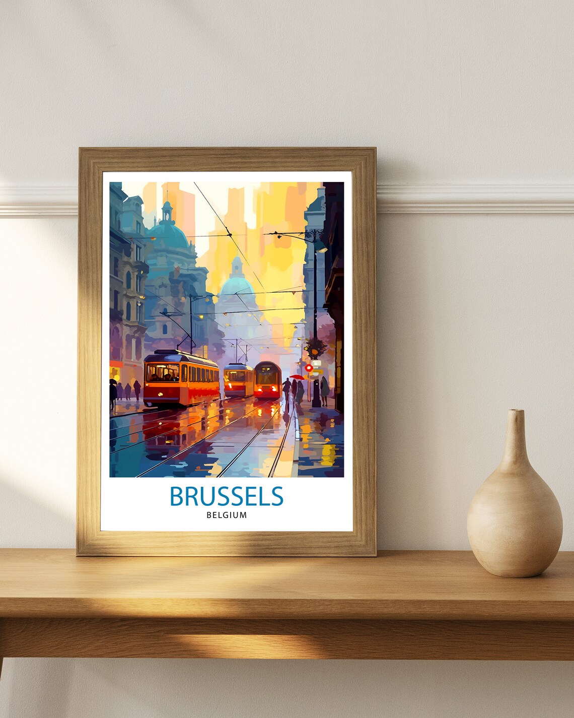 Brussels Belgium Travel Poster, European Wall Decor - Image 2
