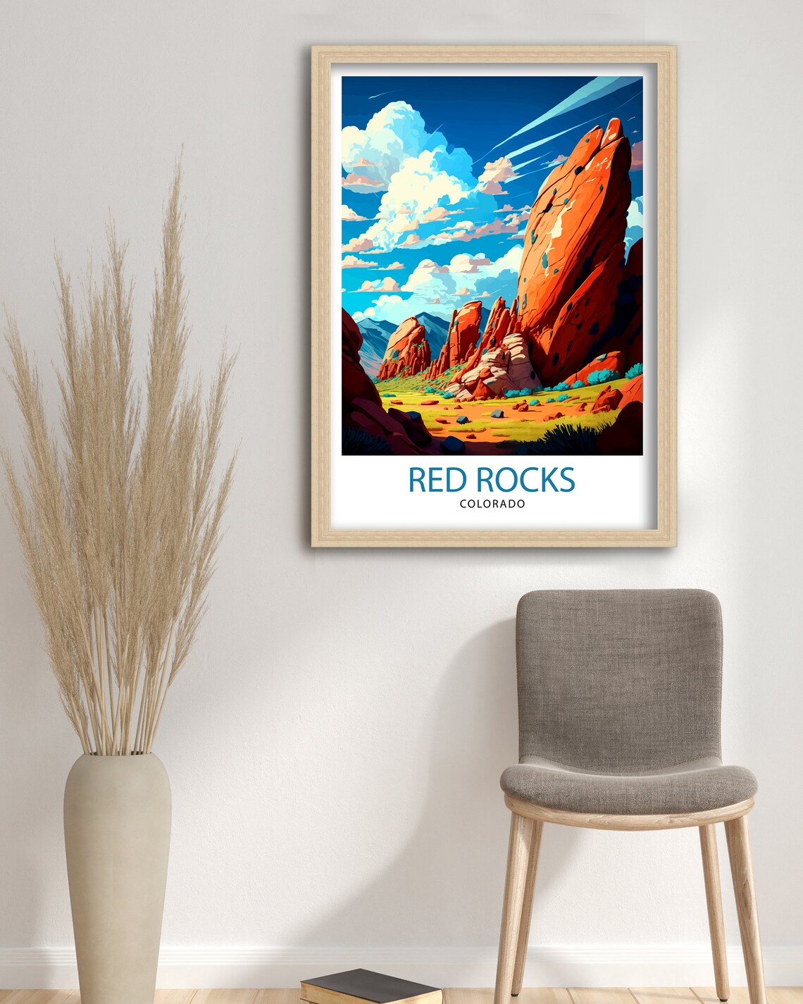 Red Rocks Colorado Travel Poster, Colorado Decor - Image 3