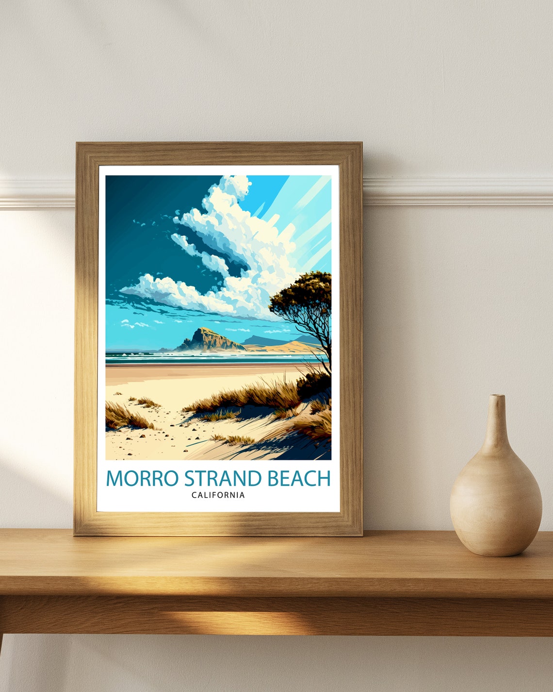 Morro Strand Beach California Iconic Rock Dunes Sunset Poster - Image 3