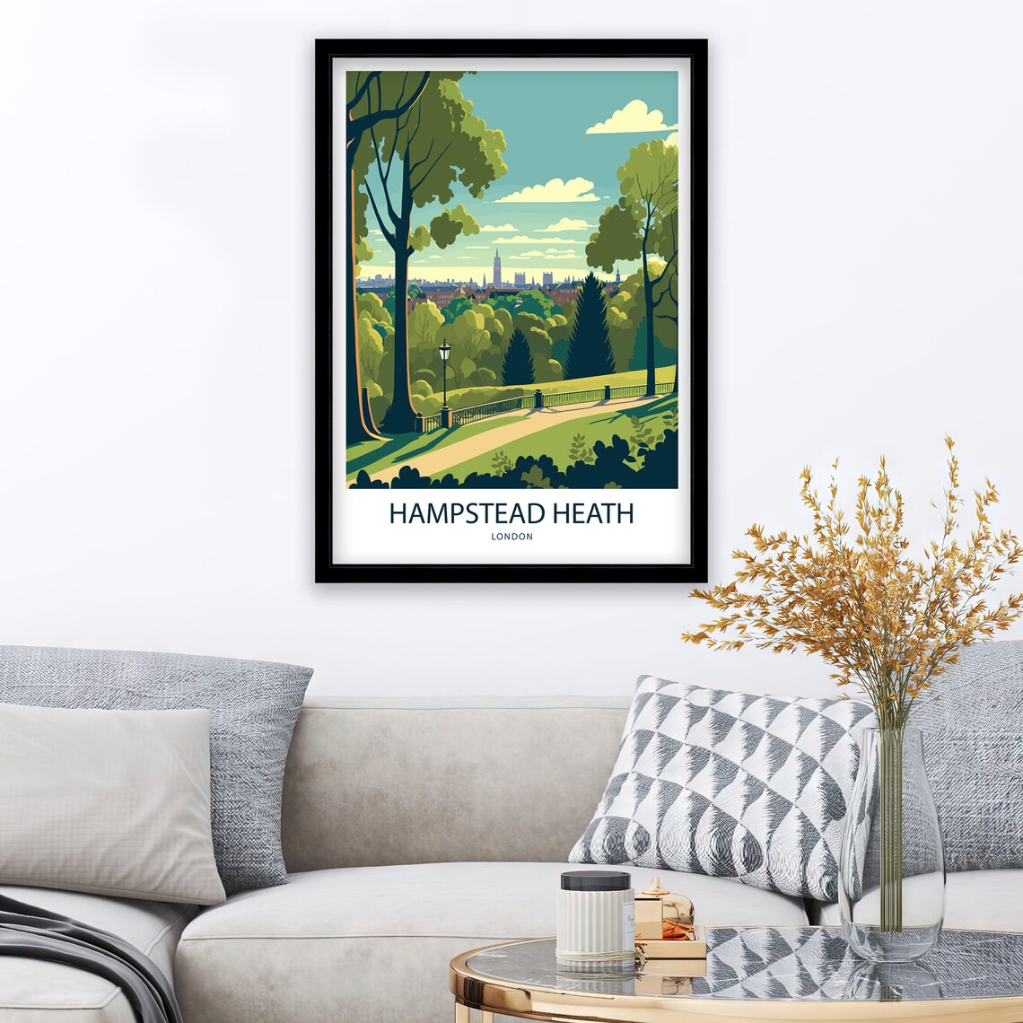 Hampstead Heath Travel Poster, London Art Print - Image 2