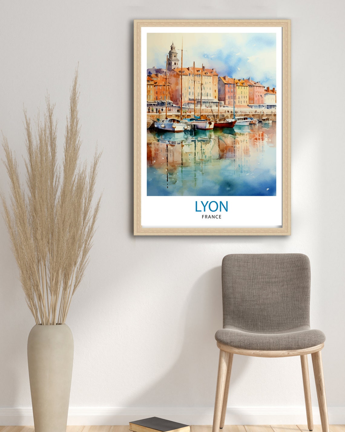 Lyon France Travel Print Lyon Wall Decor Lyon Poster France Travel Prints Lyon Art Print Lyon Illustration Lyon Wall Art France Print - Image 2