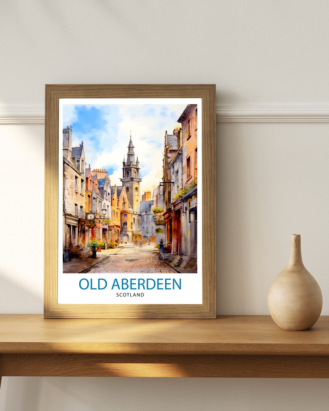 Old Aberdeen Scotland Travel Poster, Wall Decor - Image 2